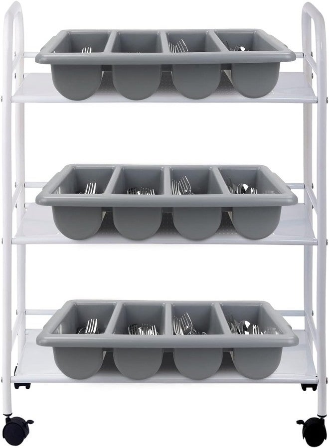 ProKitchen.Homes Prokitchen 4 Compartment Cutlery Rack, Kitchen Cutlery Organizer Tray for Forks, Knives, and Spoons, Durable and Compact Spoon Fork Holder Ideal for Home and Professional Kitchens - Image 3